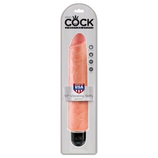 KING COCK - VIBRATORE RIGIDO REALISTICO 25.4 CM NATURALE - immagine 3