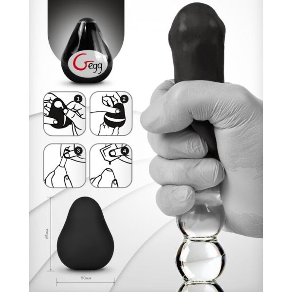 G-VIBE - MASTURBATORE RIUTILIZZABILE UOVO NERO - immagine 4