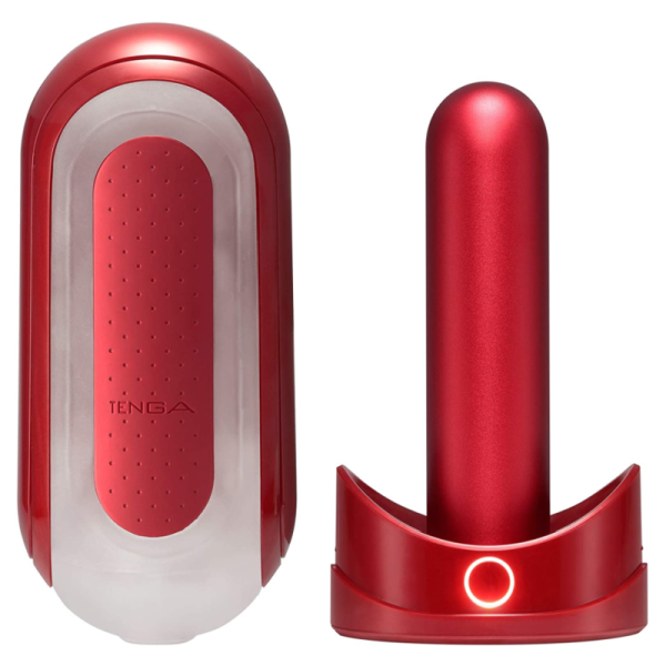 TENGA - FLIP 0 ZERO ROSSO CON RISCALDATORE - immagine 3