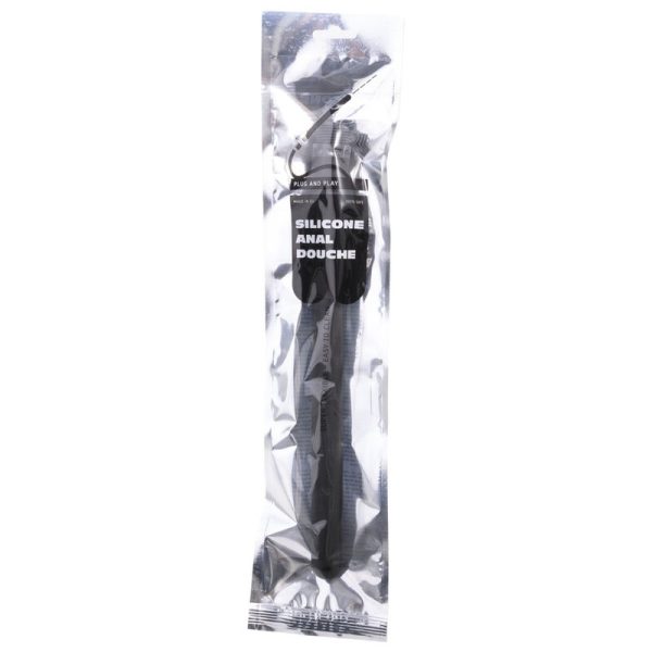 ALL BLACK - DOCCIA ANALE RIGATA IN SILICONE 27 CM - immagine 2
