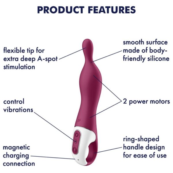 SATISFYER - VIBRATORE AMAZING 1 ASPOT BERRY - immagine 4
