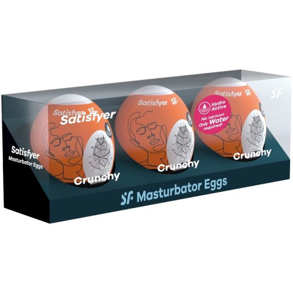 SATISFYER - 3 UOVA MASTURBATORI CRUNCHY - immagine 2
