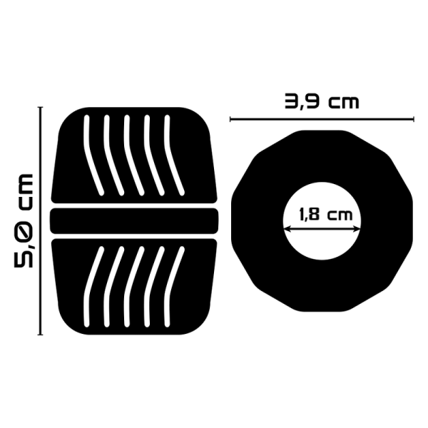 POWERING - ANELLO PER PENE SUPER FLESSIBILE E RESISTENTE 5 CM PR11 NERO - immagine 3