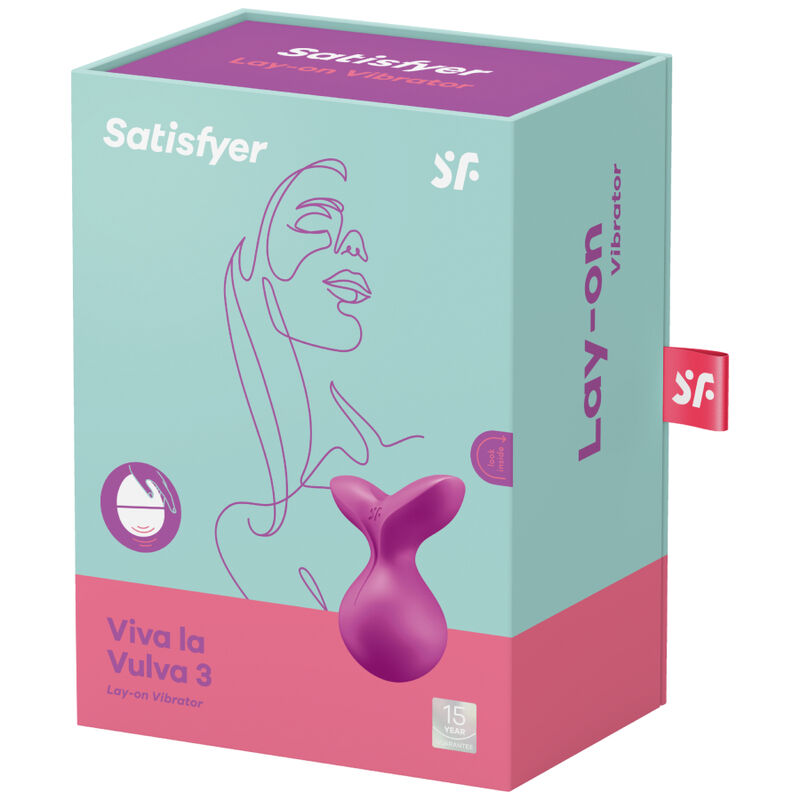 SATISFYER - VIBRATORE VIVA LA VULVA 3 LAY-ON VIOLA - immagine 4