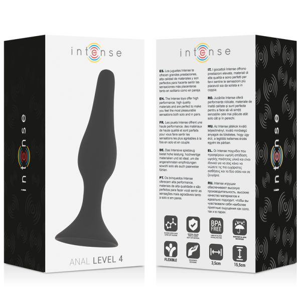 INTENSE - ANALE LIVELLO 4 15,5 CM NERO - immagine 4