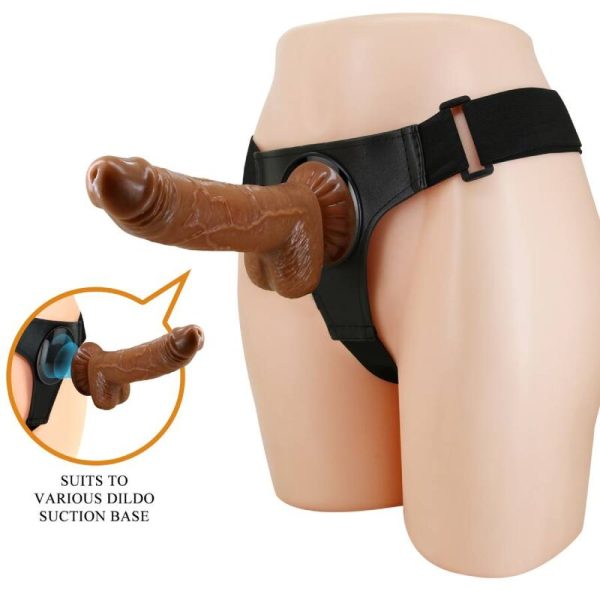 PRETTY LOVE - IMBRAGATURA SLIP UNIVERSALE IMBRAGATURA CON DILDO MICHEAL 20 CM NERO - immagine 2