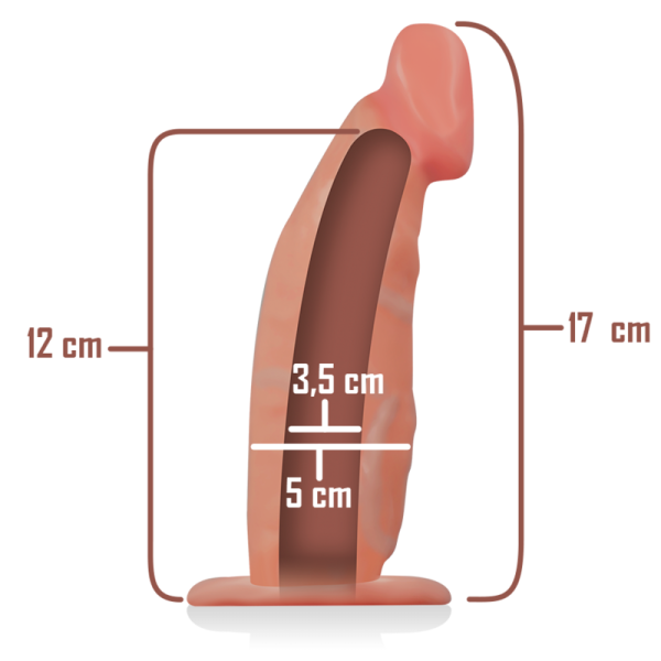 INTENSE - IMBRACATURA CAVA CON DILDO 18 X 3,5 CM - immagine 5