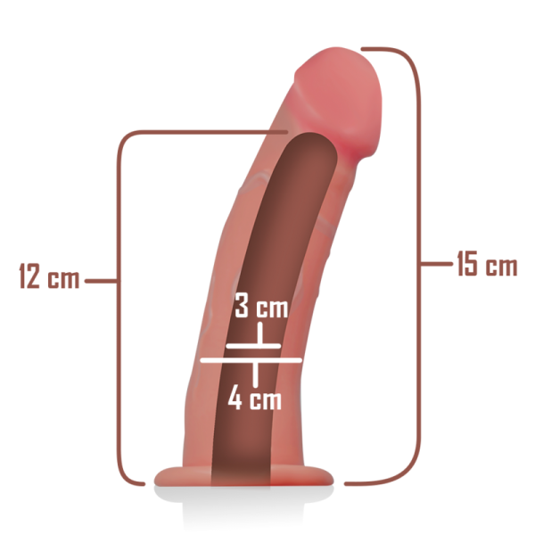 INTENSE - IMBRACATURA CAVA CON DILDO 16 X 3 CM - immagine 5