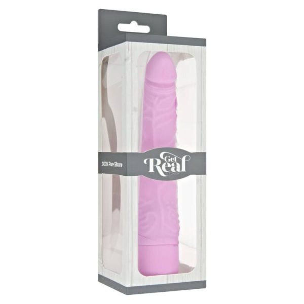 GET REAL - VIBRATORE CLASSICO SLIM ROSA - immagine 3