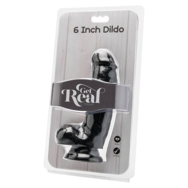 GET REAL - DILDO 12 CM CON SFERE NERO - immagine 2