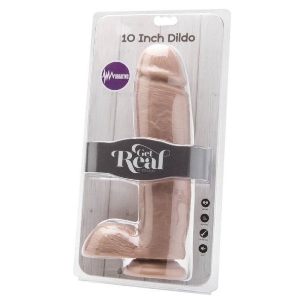 GET REAL - DILDO 25,5 CM CON VIBRATORE PER SFERE - immagine 2