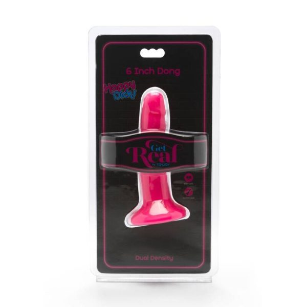 GET REAL - HAPPY DICKS DONG 12 CM ROSA - immagine 2