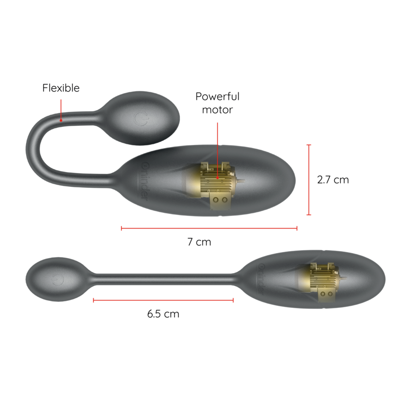 ONINDER - UOVO VIBRANTE DENVER NERO 7 X 2,7 CM APP. GRATUITA - immagine 3