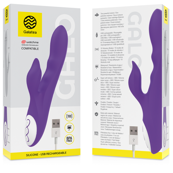 GALATEA - VIBRATORE GALO LILAC COMPATIBILE CON TECNOLOGIA WIRELESS WATCHME - immagine 2