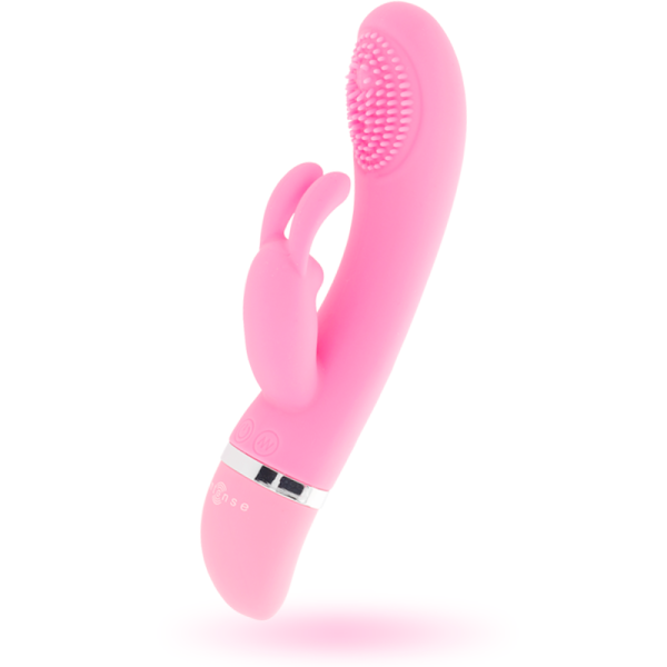 INTENSE - VIBRATORE OSCILLANTE SUSY IN SILICONE ROSA CONIGLIO - immagine 2