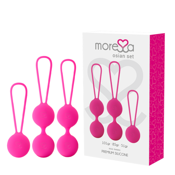MORESSA - SET OSIAN PREMIUM SILICONE ROSA (Osian One - 51 g  Osian Two - 101 g  Osian Three 85 g)