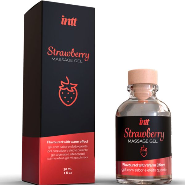 INTT MASSAGE  ORAL SEX - GEL DA MASSAGGIO AL GUSTO DI FRAGOLA EFFETTO CALDO - immagine 2