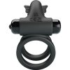 PRETTY LOVE - DOPPIO ANELLO VIBRANTE CON STIMOLATORE NERO - immagine 3