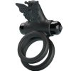 PRETTY LOVE - DOPPIO ANELLO VIBRANTE CON STIMOLATORE NERO - immagine 2