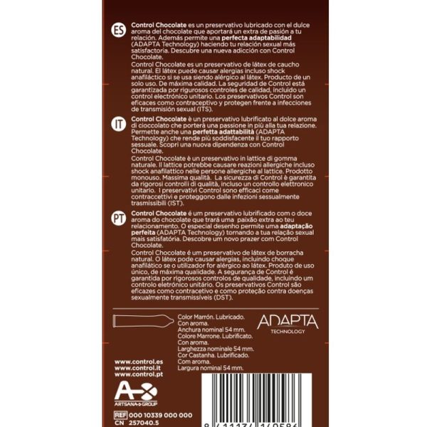 CONTROL - ADAPTA CHOCOLATE CONDOMS 12 UNITS - immagine 2