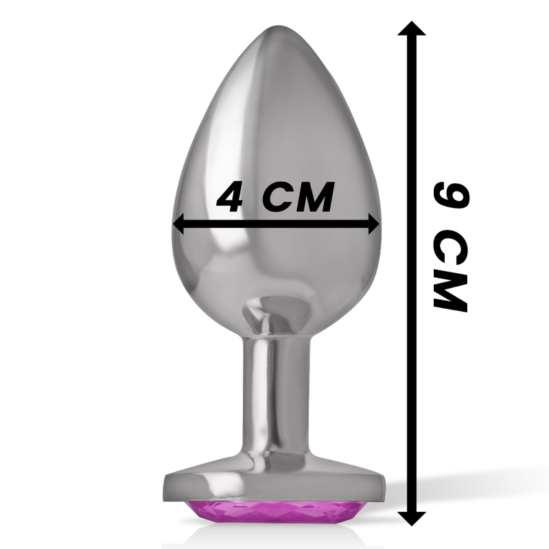 INTENSE - PLUG ANALE IN METALLO ALLUMINIO CUORE ROSA TAGLIA L - immagine 4