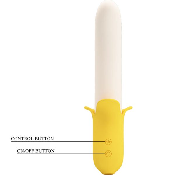 PRETTY LOVE - BANANA GEEK SUPER POWER 7 VIBRAZIONI SU E GIÙ SILICONE NERO - immagine 4