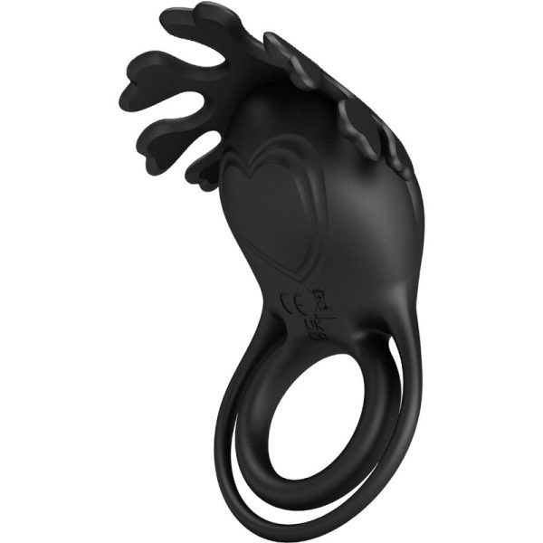 PRETTY LOVE - ANELLO VIBRATORE RUBEN 7 VIBRAZIONI IN SILICONE NERO - immagine 2