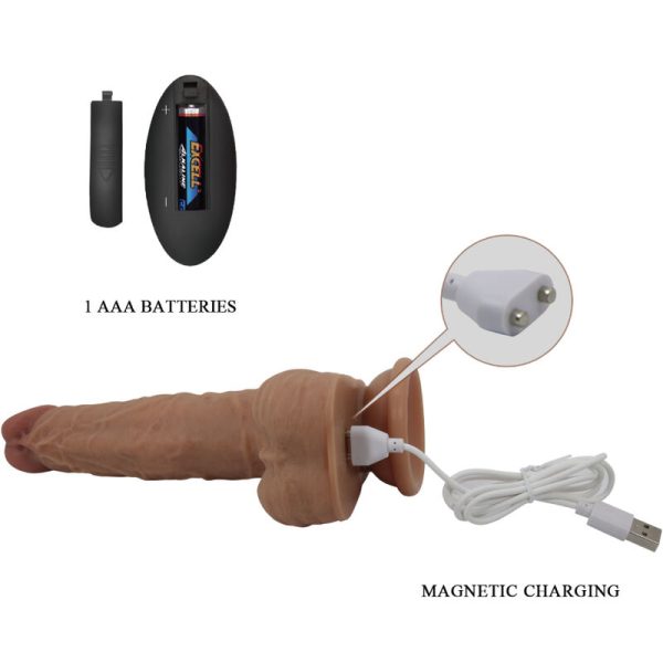 PRETTY LOVE - DILDO IN SILICONE JONATHAN 3 VIBRAZIONI + 3 MISURE DI INSERIMENTO TELECOMANDO 21 CM - immagine 5