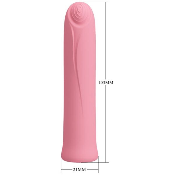 PRETTY LOVE - VIBRATORE CURTIS MINI SUPER POWER 12 VIBRAZIONI IN SILICONE ROSA - immagine 5