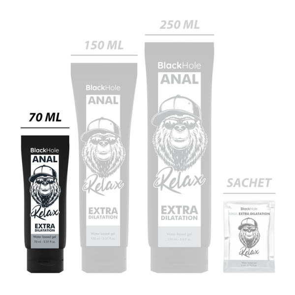 BLACK HOLE - GEL BASE ACQUA DILATAZIONE ANALE 70 ML - immagine 2