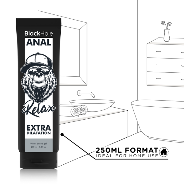 BLACK HOLE - GEL A BASE ACQUA DILATAZIONE ANALE 250 ML - immagine 5