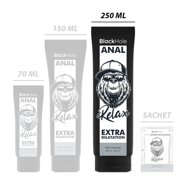BLACK HOLE - GEL A BASE ACQUA DILATAZIONE ANALE 250 ML - immagine 2