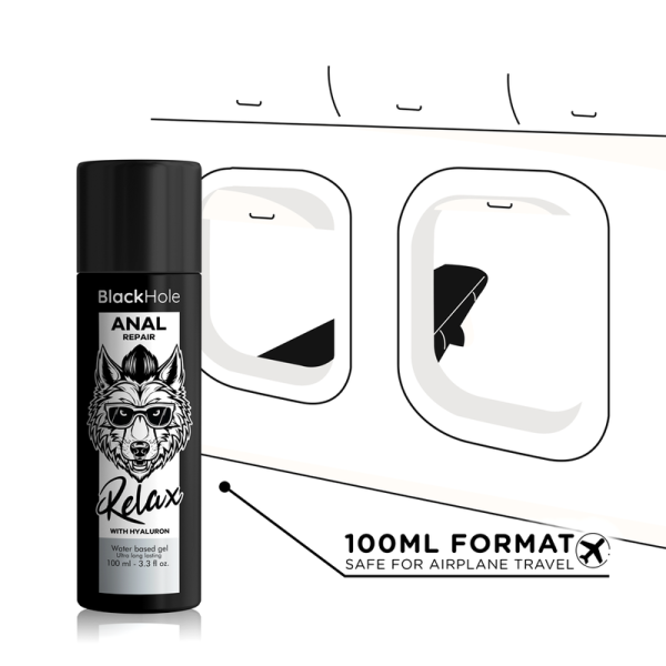 BLACK HOLE - RIPARAZIONE ANALE RELAX A BASE ACQUA CON IALURONE 100 ML - immagine 5