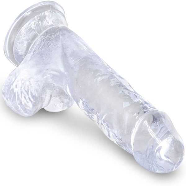 KING COCK - CLEAR PENE REALISTICO CON SFERE 10.1 CM TRASPARENTE - immagine 3