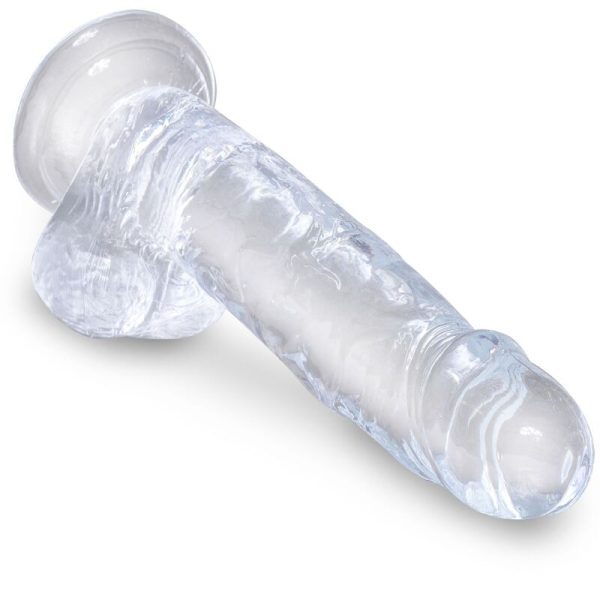 KING COCK - CLEAR PENE REALISTICO CON SFERE 15.2 CM TRASPARENTE - immagine 3