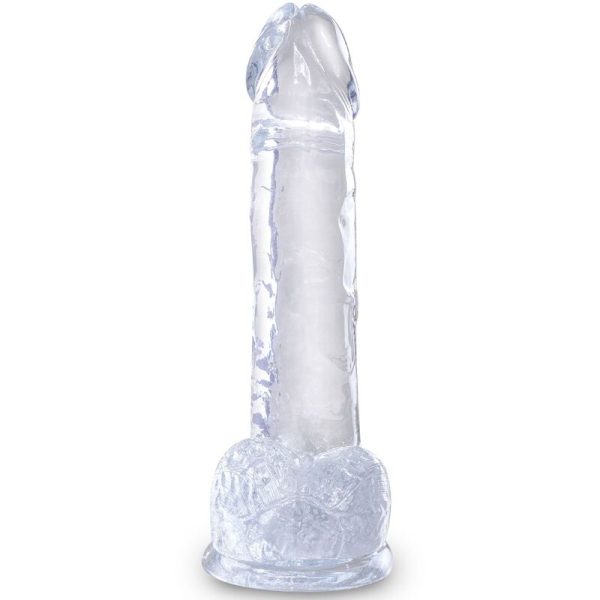 KING COCK - CLEAR PENE REALISTICO CON SFERE 15.2 CM TRASPARENTE - immagine 2