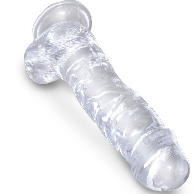 KING COCK - CLEAR PENE REALISTICO CON SFERE 16.5 CM TRASPARENTE - immagine 3