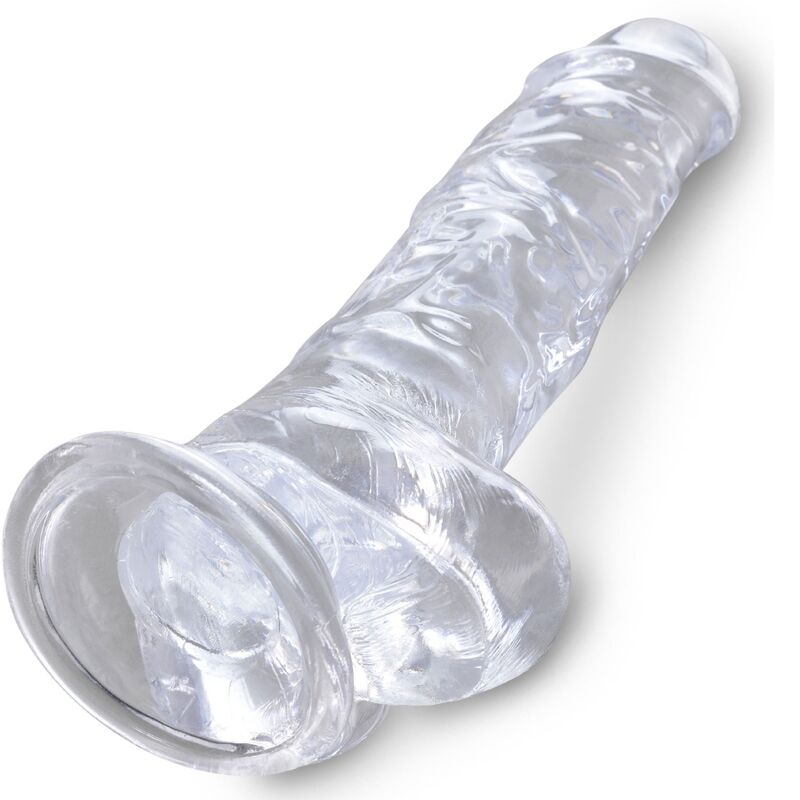 KING COCK - CLEAR PENE REALISTICO CON SFERE 16.5 CM TRASPARENTE - immagine 4