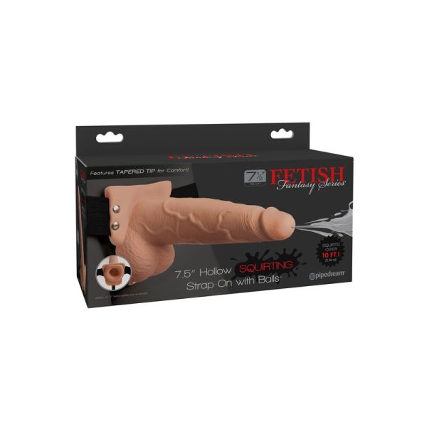 FETISH FANTASY SERIES - IMBRACATURA REGOLABILE PENE REALISTICO CON SFERE SQUIRTING 19 CM - immagine 5