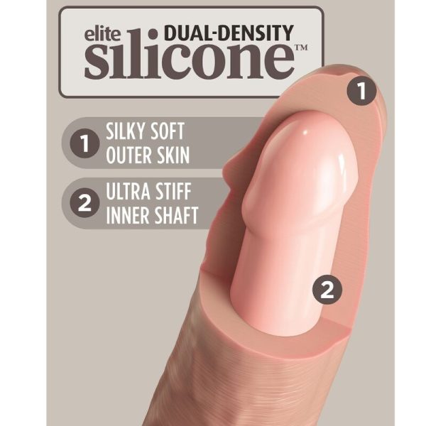 KING COCK - ELITE DILDO REALISTICO VIBRANTE E SILICONE 15.2 CM - immagine 3