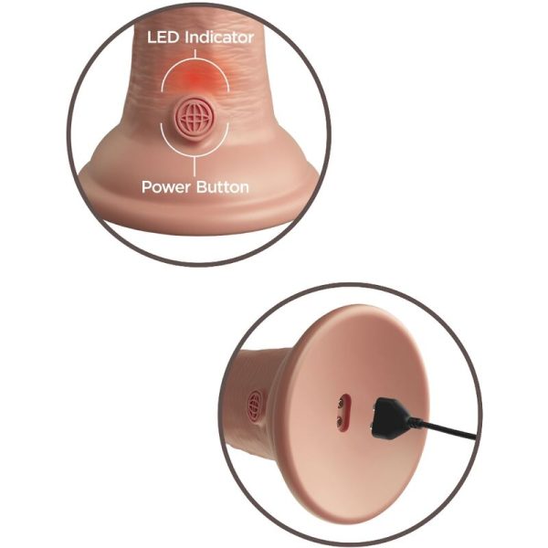 KING COCK - ELITE DILDO REALISTICO VIBRANTE E SILICONE 15.2 CM - immagine 5