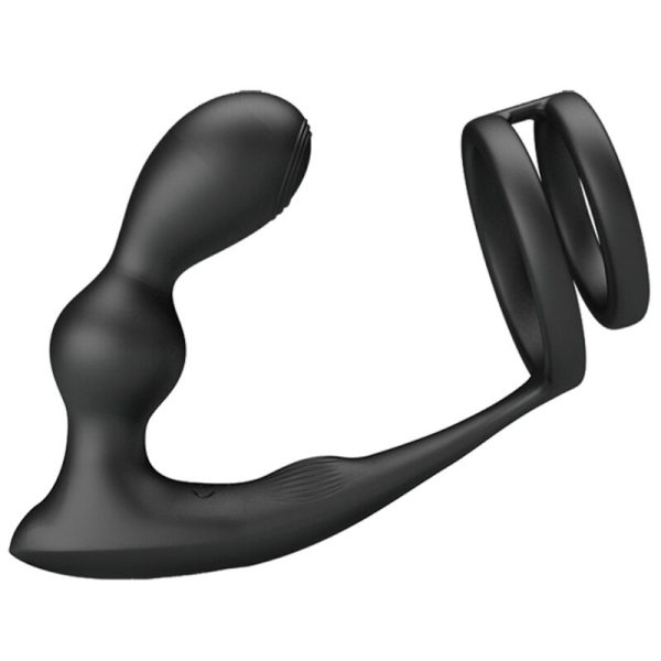 PRETTY LOVE - ANELLO PER PENE MARSHALL CON PLUG ANALE VIBRANTE CON TELECOMANDO - immagine 2