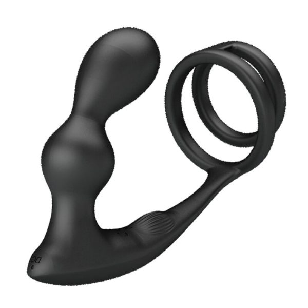 PRETTY LOVE - ANELLO PER PENE MARSHALL CON PLUG ANALE VIBRANTE CON TELECOMANDO - immagine 3
