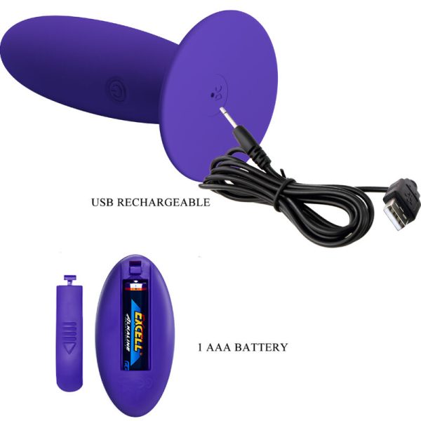 PRETTY LOVE - YOUTH PLUG VIBRATORE ANALE TELECOMANDO VIOLETTO - immagine 5