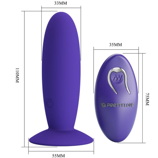 PRETTY LOVE - YOUTH PLUG VIBRATORE ANALE TELECOMANDO VIOLETTO - immagine 4