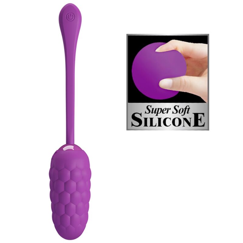 PRETTY LOVE - UOVO VIBRANTE CON TEXTURE MARINA RICARICABILE VIOLA - immagine 5