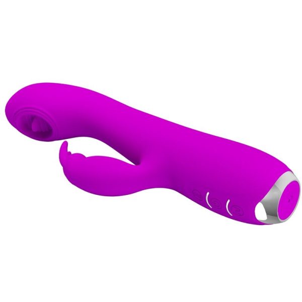 PRETTY LOVE - VIBRATORE RICARICABILE RACHEL CON ONDE STIMOLANTI VIOLA - immagine 3