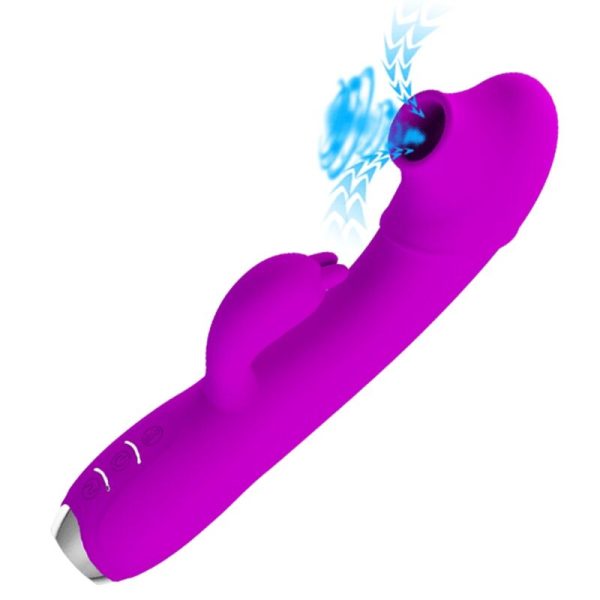 PRETTY LOVE - VIBRATORE REGINA - ONDE STIMOLANTI RICARICABILI VIOLA - immagine 2