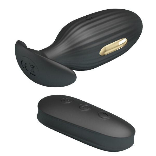 PRETTY LOVE - VIBRATORE ANALE RICARICABILE KELLY PLUG NERO - immagine 3