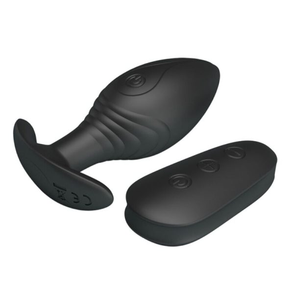 PRETTY LOVE - VIBRATORE RICARICABILE PLUG ANALE REGINA NERO - immagine 5